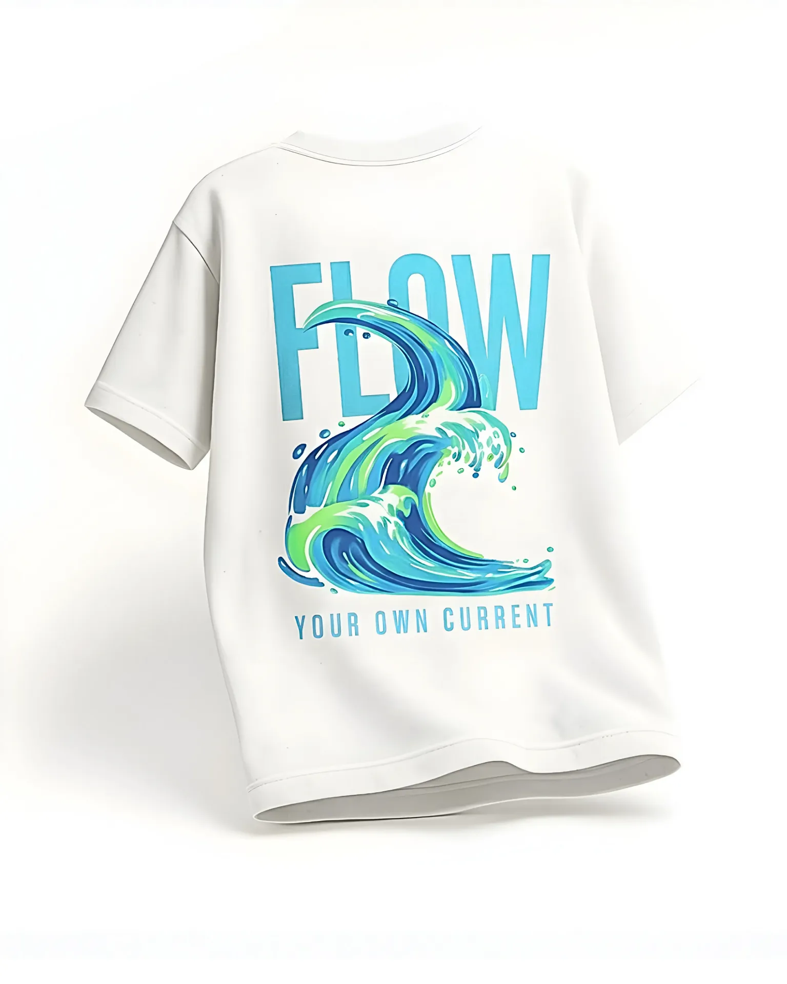 Aqua Drift Premium Oversized T-shirt