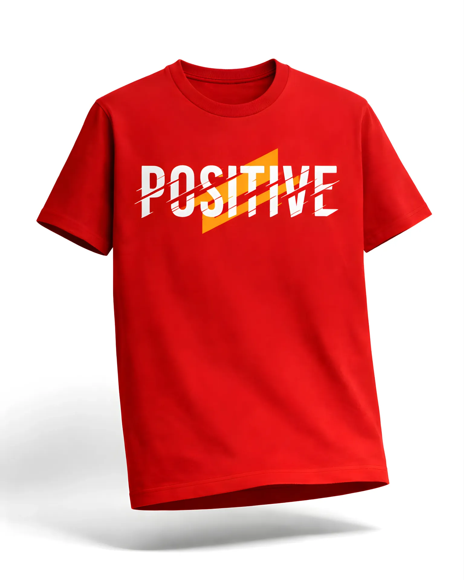 [test] Positive Graphic Regular Fit T-Shirt (S, Red)
