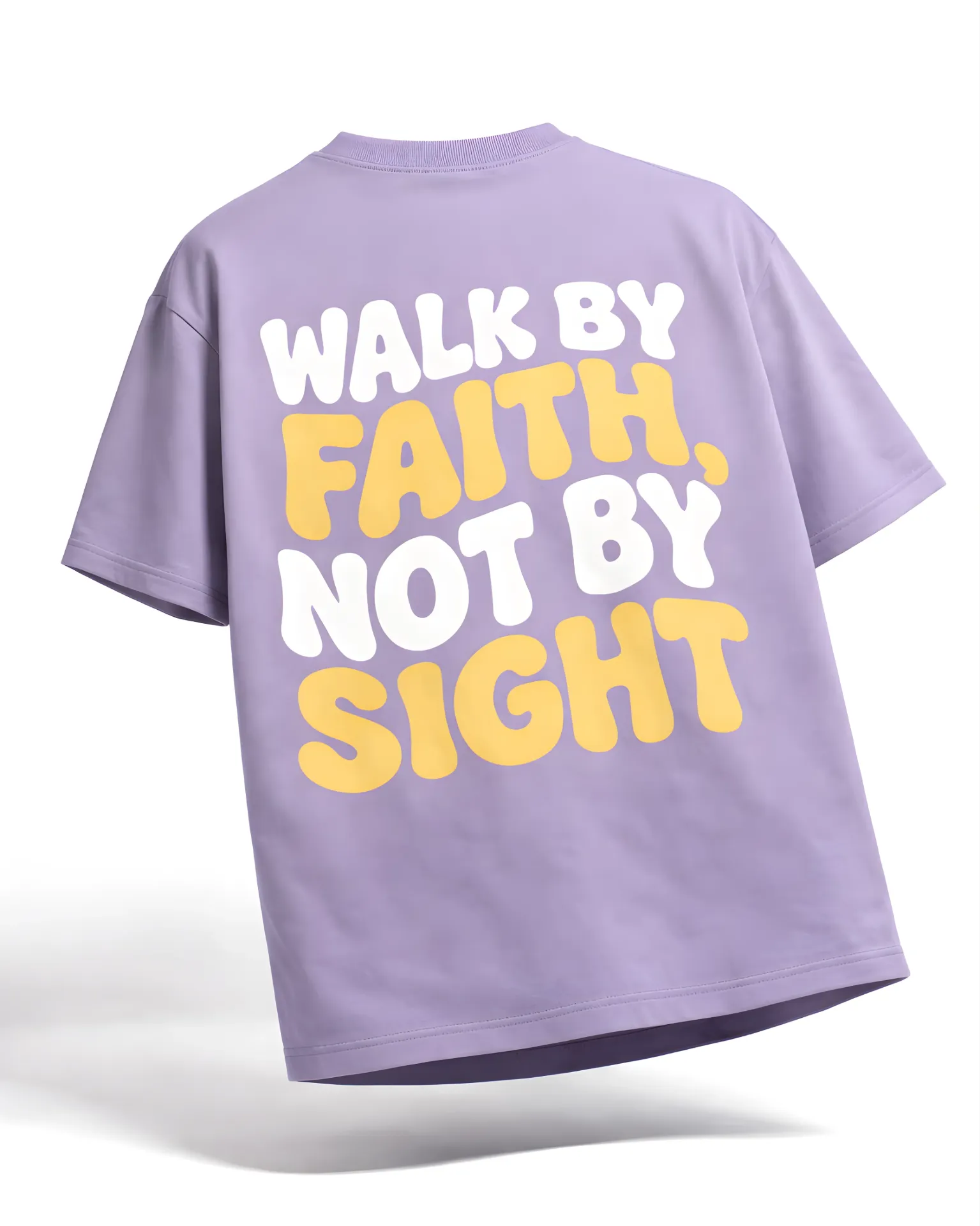 Faith Walk Comfort Oversized T -shirt (Lavender, S)