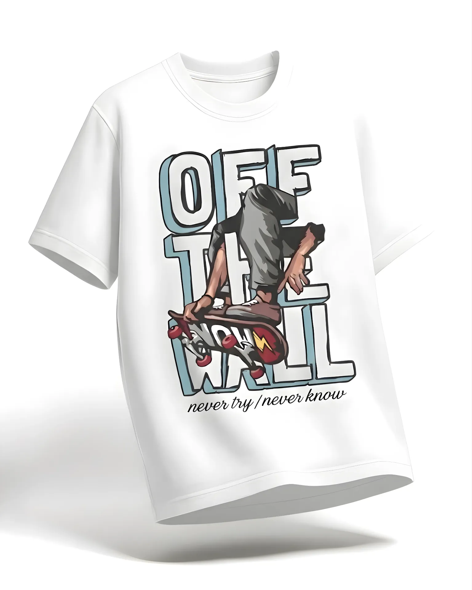 [test] Off The Wall Regular Fit T-Shirt (S, White)