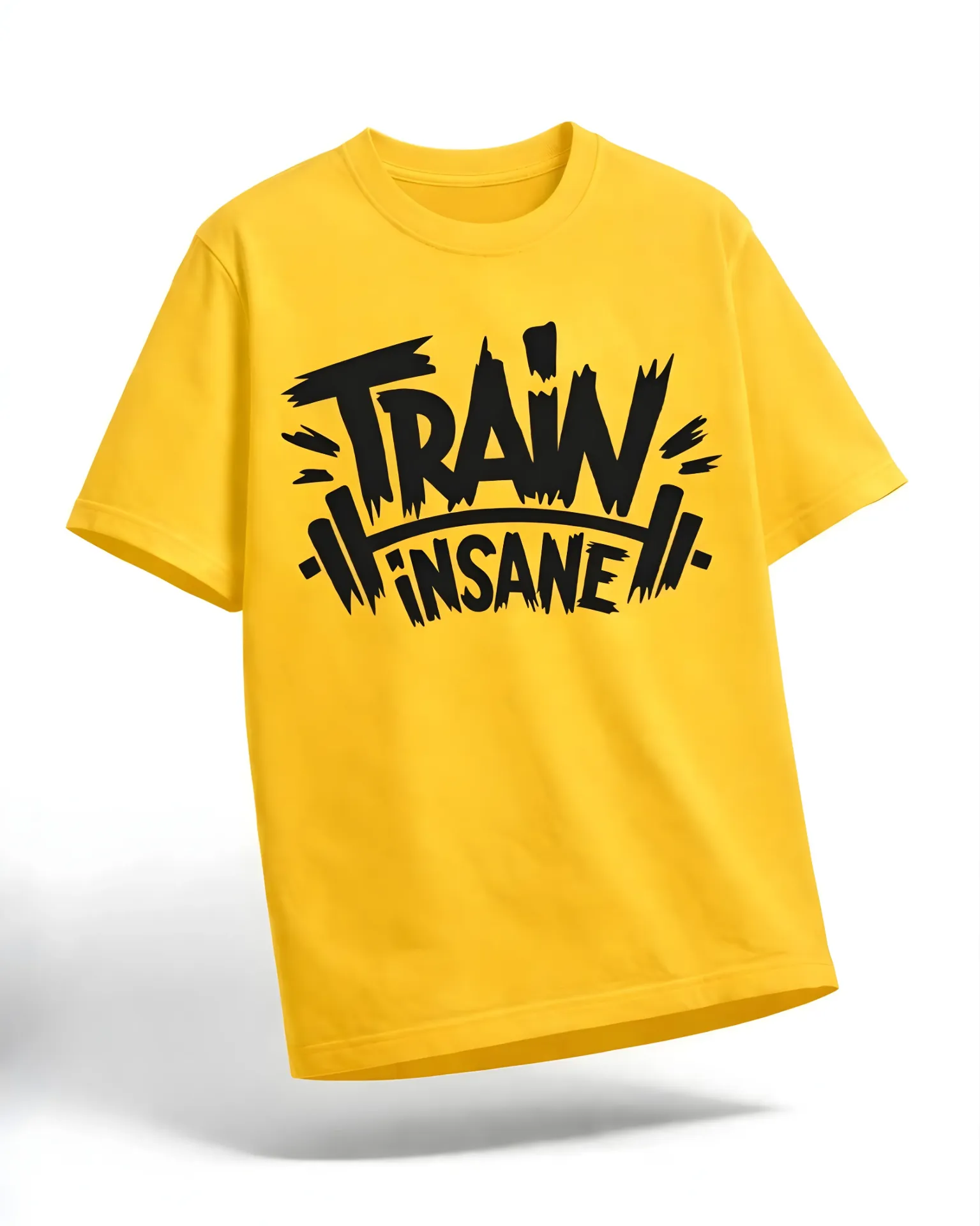 [test] Train Insane Regular Fit T-Shirt (S, Yellow)