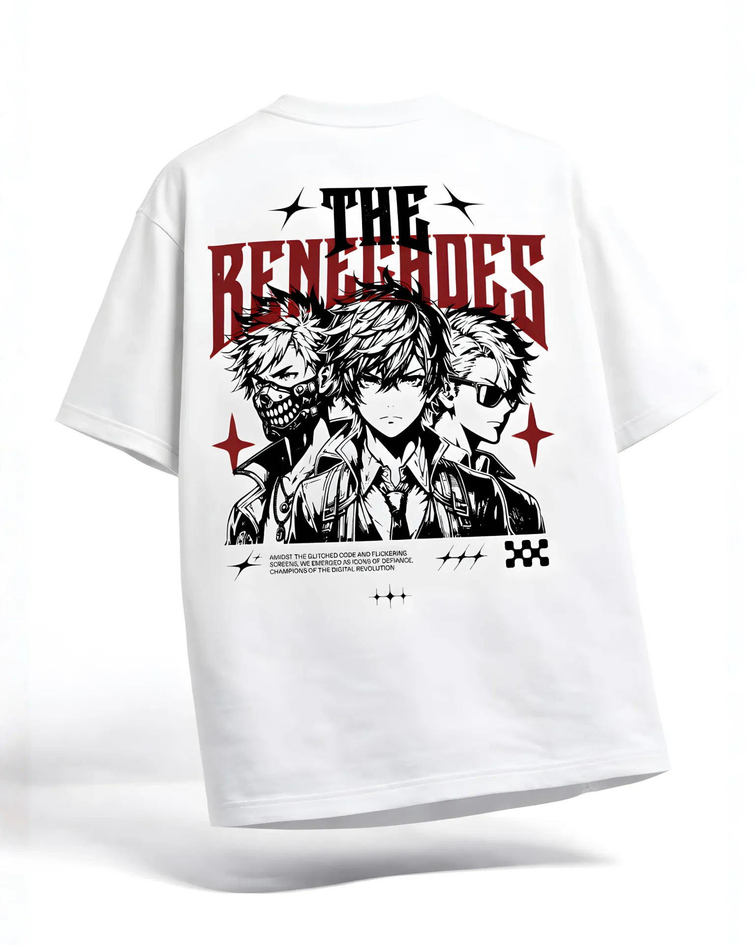 Renegades : White Edition Comfort Oversized T -shirt