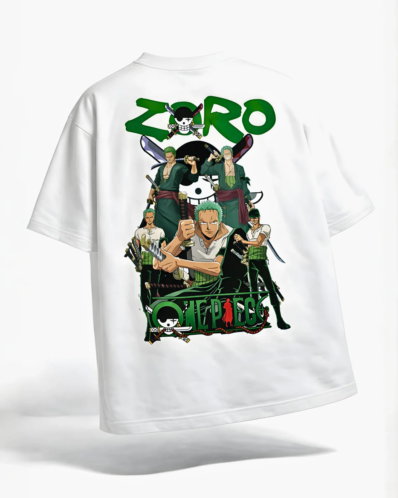 [test] Zoro: The Swordsman Comfort Oversized T -shirt (S, White)